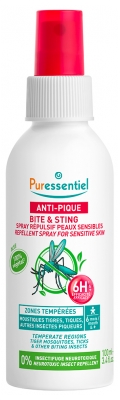 Puressentiel Anti-Pique Spray Répulsif Peaux Sensibles 100 ml