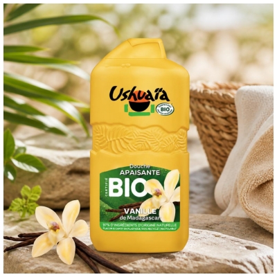 Ushuaïa Douche Apaisante Vanille de Madagascar Bio 280 ml