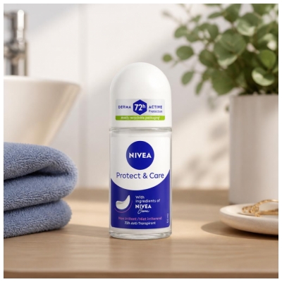 Nivea Protect & Care Déodorant Bille Anti‑Transpirant 72H 50 ml