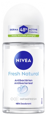 Nivea Fresh Natural O2 Déodorant Protection 48H Flacon Bille 50 ml