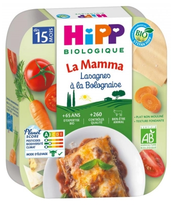 Lasagnes à la Bolognaise pour Bébé Bio 250 g (à consommer de préférence avant le 16/09/2026)