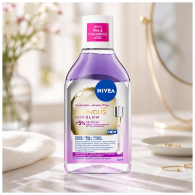 Nivea Cellular Luminous630 Skin Glow Eau Micellaire Visage Yeux et Lèvres 400 ml