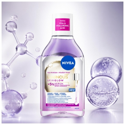 Nivea Cellular Luminous630 Skin Glow Eau Micellaire Visage Yeux et Lèvres 400 ml