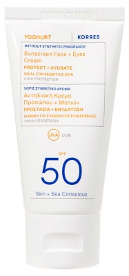 Korres Yoghurt Crème Solaire Visage et Yeux SPF50 Peaux Sensibles 50 ml 