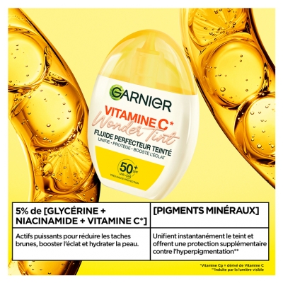 Garnier SkinActive Vitamine C Wonder Tint Fluide Perfecteur Teinté SPF50+ 40 ml