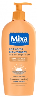 Mixa Lait Corps Nourrissant Peaux Claires Effet Soleil 250 ml