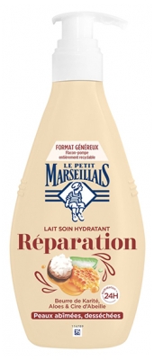 Le Petit Marseillais Lait Soin Hydratant Réparation pour les Peaux Abîmées Desséchées 400 ml