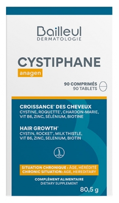 Bailleul Cystiphane Anagen Croissance Cheveux 90 Comprimés