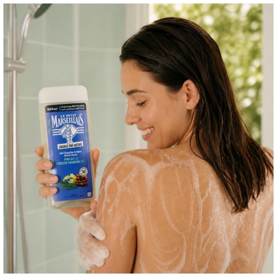 Le Petit Marseillais Gel Douche & Bain Extra Doux Pin et Criste Marine Bio 250 ml