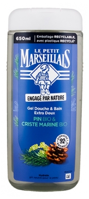 Le Petit Marseillais Gel Douche Extra Doux Pin et Criste Marine Bio 250 ml