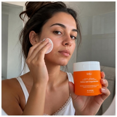 Séfia Cotons Curcuma Anti-Imperfections Tous Types de Peaux 30 Cotons