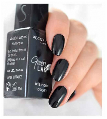Peggy Sage Green Lak Vernis Ongles LED 10 ML - Teinte : 107067 : Iris Noir