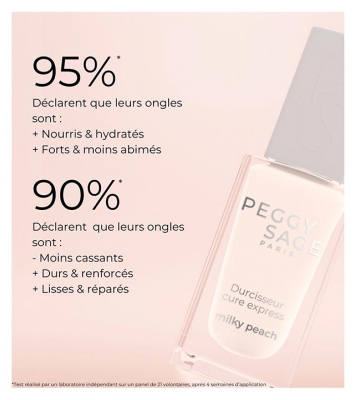 Peggy Sage Nail Care Durcisseur Cure Express pour Ongles 11 ml - Teinte : Milky Peach