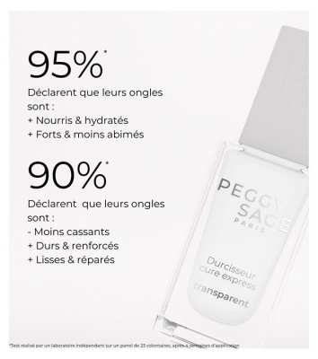 Peggy Sage Nail Care Durcisseur Cure Express pour Ongles 11 ml - Teinte : Transparent