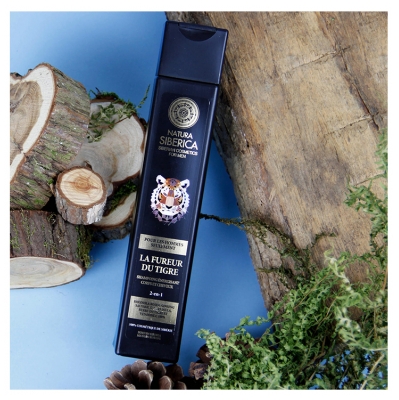 Natura Siberica Homme Fury Of The Tiger Shampoing Énergisant Cheveux & Corps 250 ml