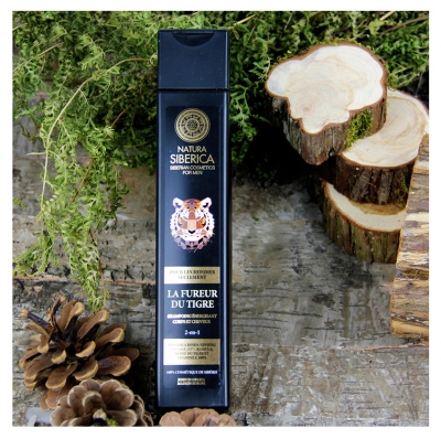 Natura Siberica Homme Fury Of The Tiger Shampoing Énergisant Cheveux & Corps 250 ml