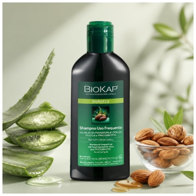 Biokap Bellezza Shampoing Usage Fréquent Tous Types de Cheveux 200 ml