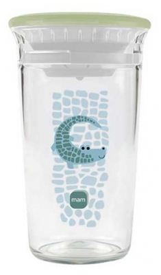 MAM Verre d'Apprentissage 360°C 290 ml 8 Mois et + - Couleur : Vert