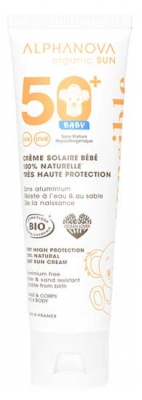 Alphanova Bébé Crème Solaire Dès la Naissance Bio SPF50+ 50 ml