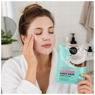 Organic Shop Peptide Perfection Masque en Tissu Hydratant & Sculptant 1 Unité