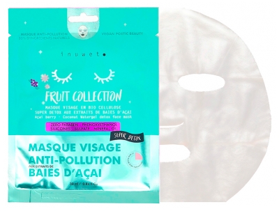 Inuwet Fruit Collection Masque Visage Anti-Pollution aux Extraits de Baies d'Acaï 30 ml