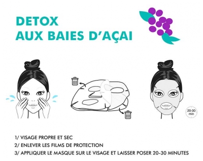 Inuwet Fruit Collection Masque Visage Anti-Pollution aux Extraits de Baies d'Acaï 30 ml