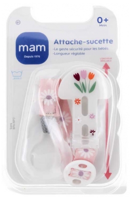 MAM Attache-Sucette Universel 0 Mois et + - Modèle : Fleurs