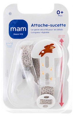MAM Attache-Sucette Universel 0 Mois et + - Modèle : Lapin