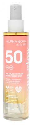 Alphanova Sun Glow Eau Solaire Biphase Visage Corps et Cheveux SPF50 125 ml