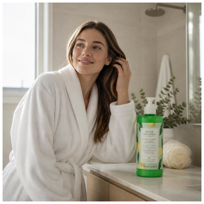 Trésor Botanique Gel Douche Sauge & Citron de Méditerranée 1 L