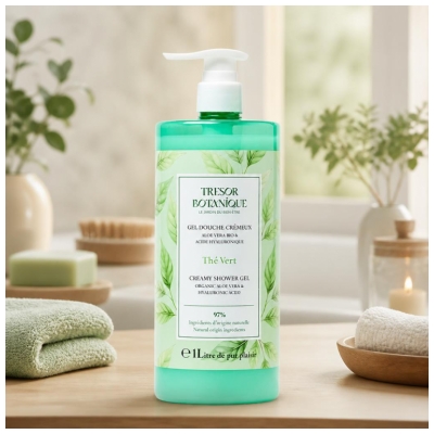 Trésor Botanique Gel Douche Thé Vert 1 L 