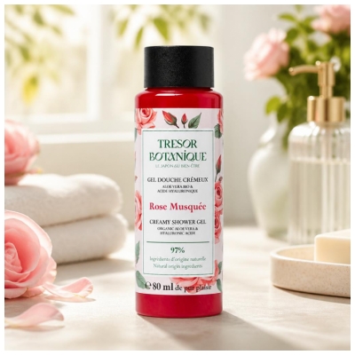 Trésor Botanique Gel Douche Rose Musquée 80 ml