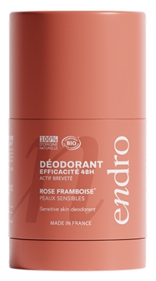 Endro Déodorant Stick 48H Rose Framboise Peaux Sensibles Bio 50 g
