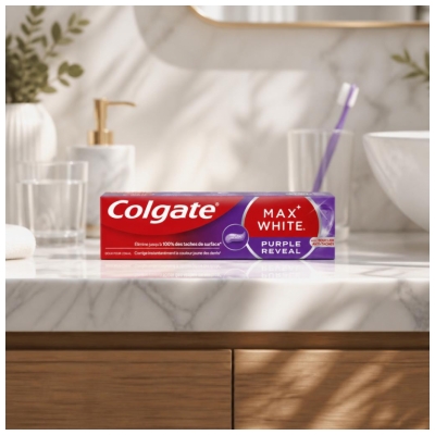 Colgate Max White Purple Reveal Dentifrice Violet Anti-Taches 75 ml