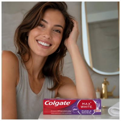 Colgate Max White Purple Reveal Dentifrice Violet Anti-Taches 75 ml