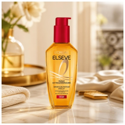 L'Oréal Paris Elseve Huile Extraordinaire Sérum Sublimateur d'Éclat Cheveux Colorés 100 ml