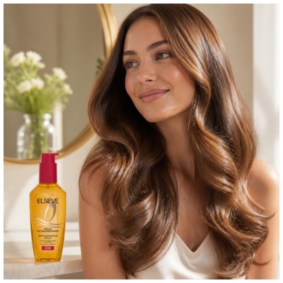 L'Oréal Paris Elseve Huile Extraordinaire Sérum Sublimateur d'Éclat Cheveux Colorés 100 ml