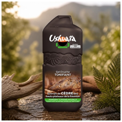 Ushuaïa Gel Douche Tonifiant Extrait de Cèdre de la Réunion 490 ml