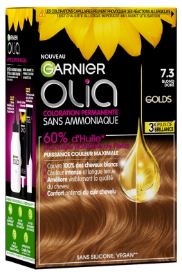 Garnier Olia Coloration Permanente Sans Ammoniaque Sans Silicone 120 g - Coloration : 7.3 Blond Doré