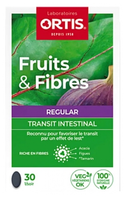 Ortis Fruits & Fibres Regular Transit Intestinal 30 Comprimés