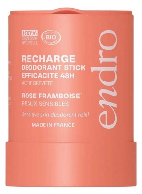Endro Recharge Déodorant Stick 48H - Parfum Rose-Framboise