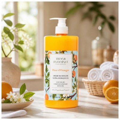 Trésor Botanique Crème de Douche Fleur d'Oranger 1 L