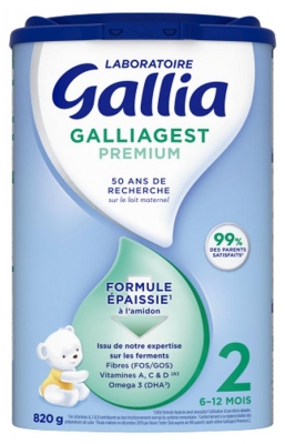 Gallia Galliagest 2ème Âge 820 g de 6 a 12 Mois (à consommer de préférence avant le 22/09/2026)