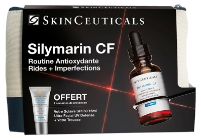 SkinCeuticals Trousse Silymarin CF Sérum Antioxydant 30 ml + Ultra Facial UV Défense SPF 50 15 ml Offert