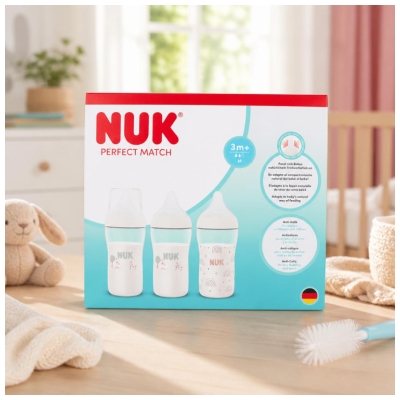 NUK Perfect Match 3 Biberons 260 ml Dès 3 Mois