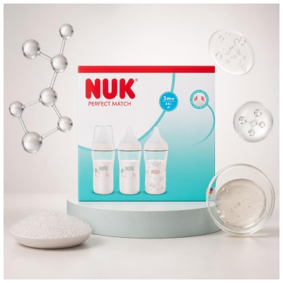 NUK Perfect Match 3 Biberons 260 ml Dès 3 Mois