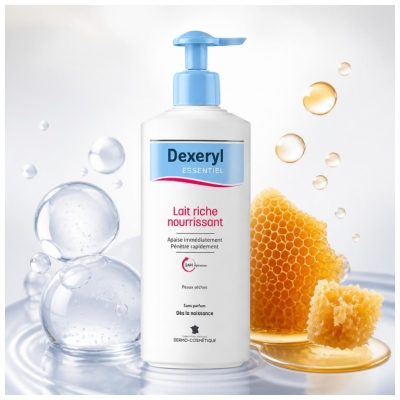 Dexeryl Lait Nourrissant Peaux Sèches 500 ml 