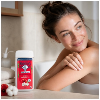 Le Petit Marseillais Crème de Douche Nourrissante Extra Douce Coton & Coquelicot Bio 300 ml