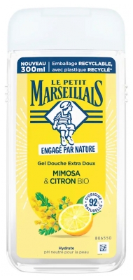 Le Petit Marseillais Gel Douche Extra Hydratant Doux Mimosa & Citron Bio 300 ml