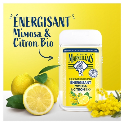 Le Petit Marseillais Gel Douche Extra Hydratant Doux Mimosa & Citron Bio 300 ml